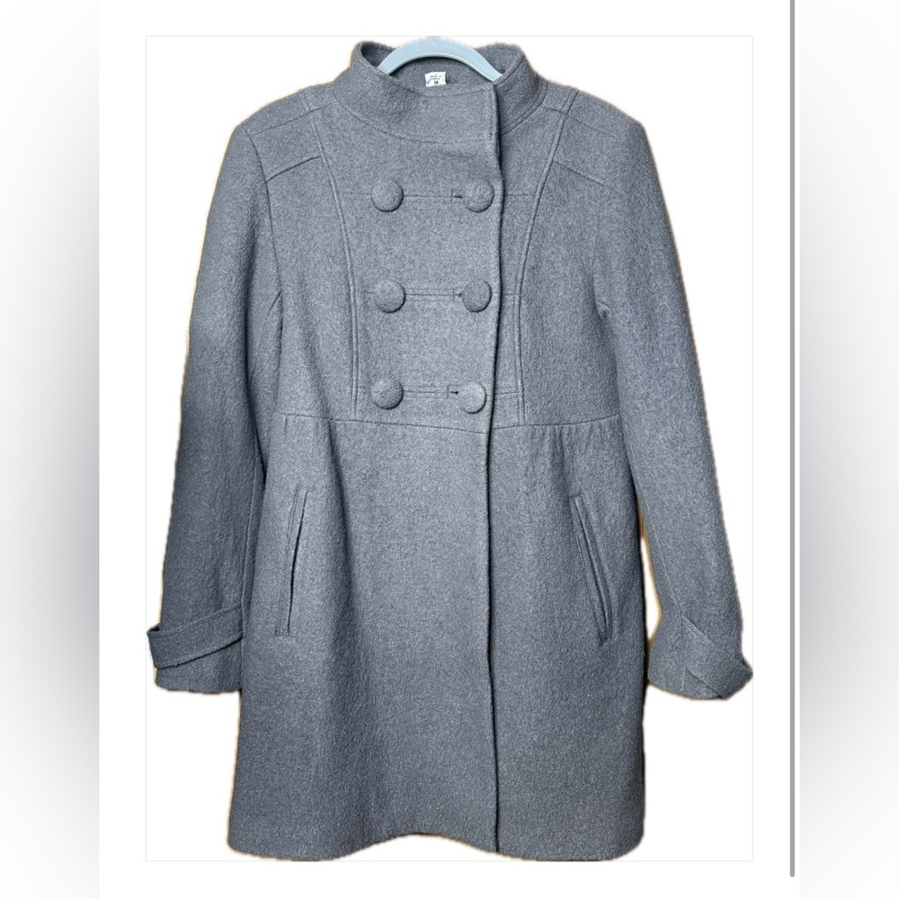 Women’s wool blend double-breasted pea coat by Excelled Collection size medium